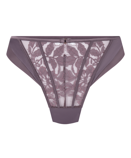 Malou Highleg Thong, Purple