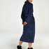 Fleece Bathrobe, Blue