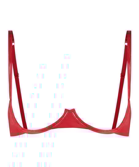 Wilde Cup-less Non-Padded Underwired Bra, Red