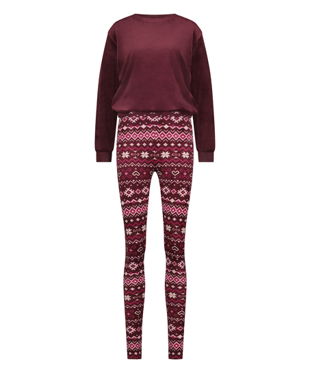 Pyjamaset with Bag, Red