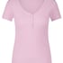 Rib Short-Sleeved Top, Pink