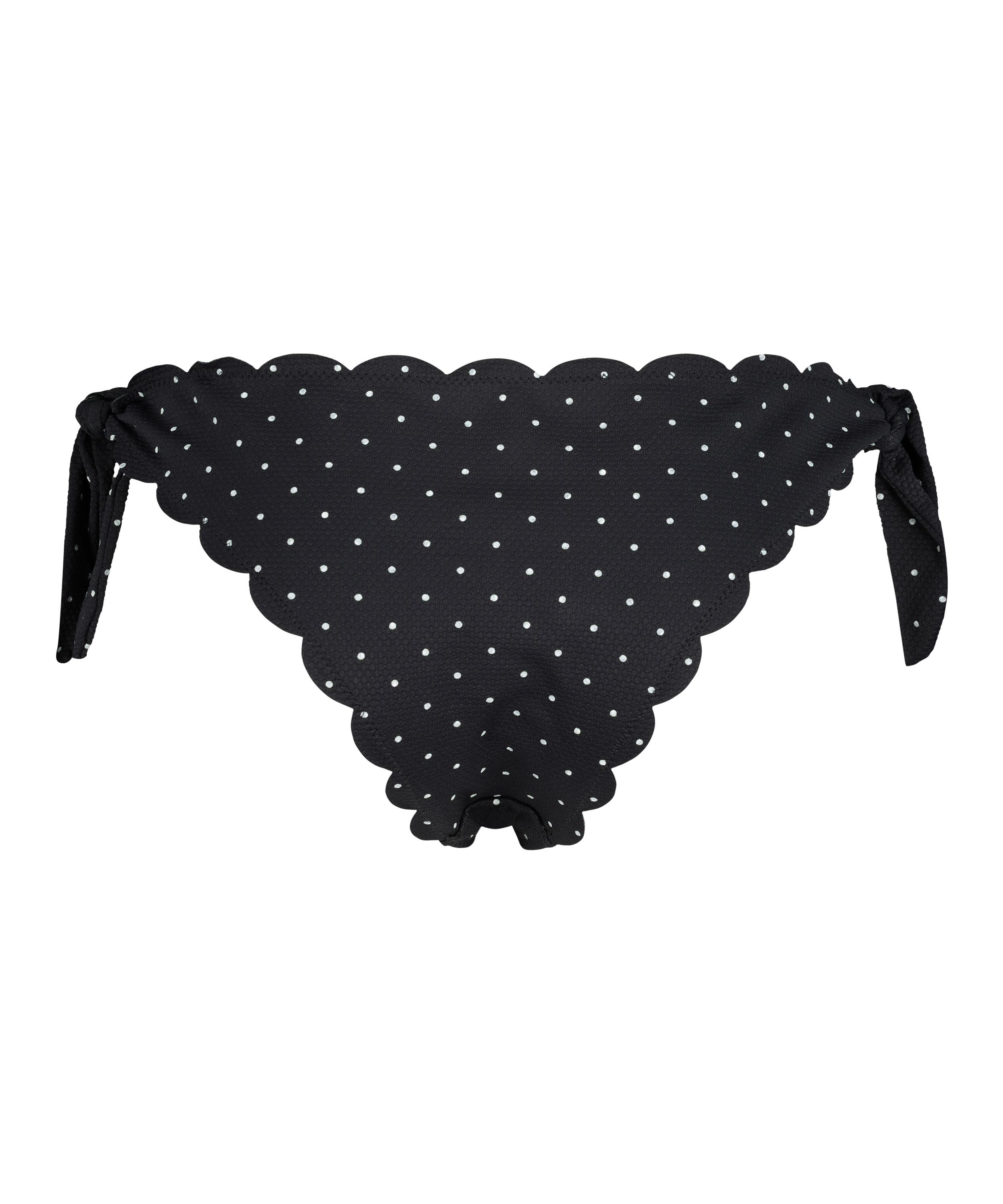 Scallop Dot cheeky bikini bottoms, Black, main
