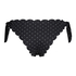 Scallop Dot cheeky bikini bottoms, Black