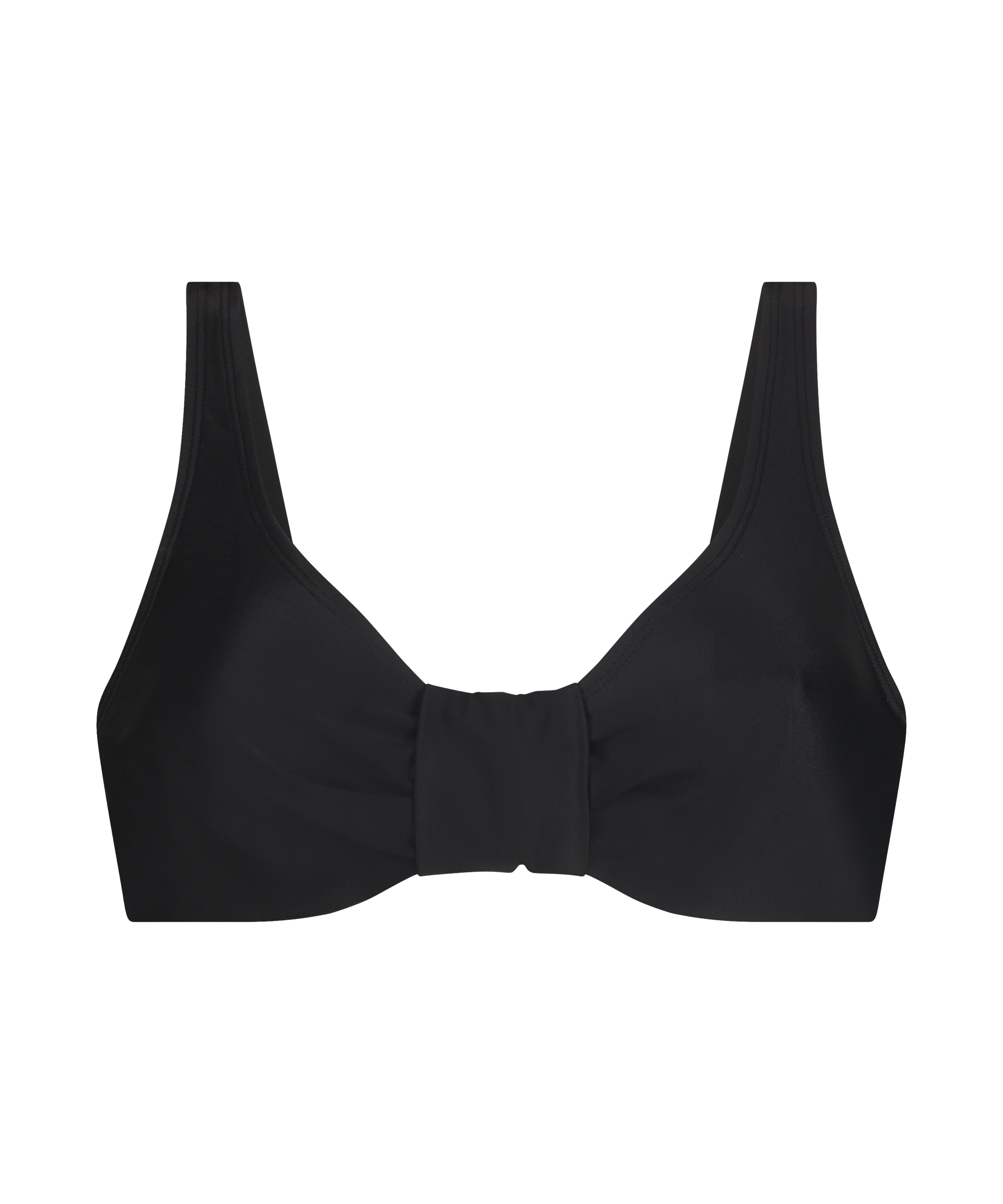 Luxe Non-Padded Underwired Bikini Top, Black, main