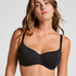 Cotton Padded Underwired Bra, Black