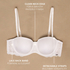 Angie Padded Underwired Strapless Bra, White