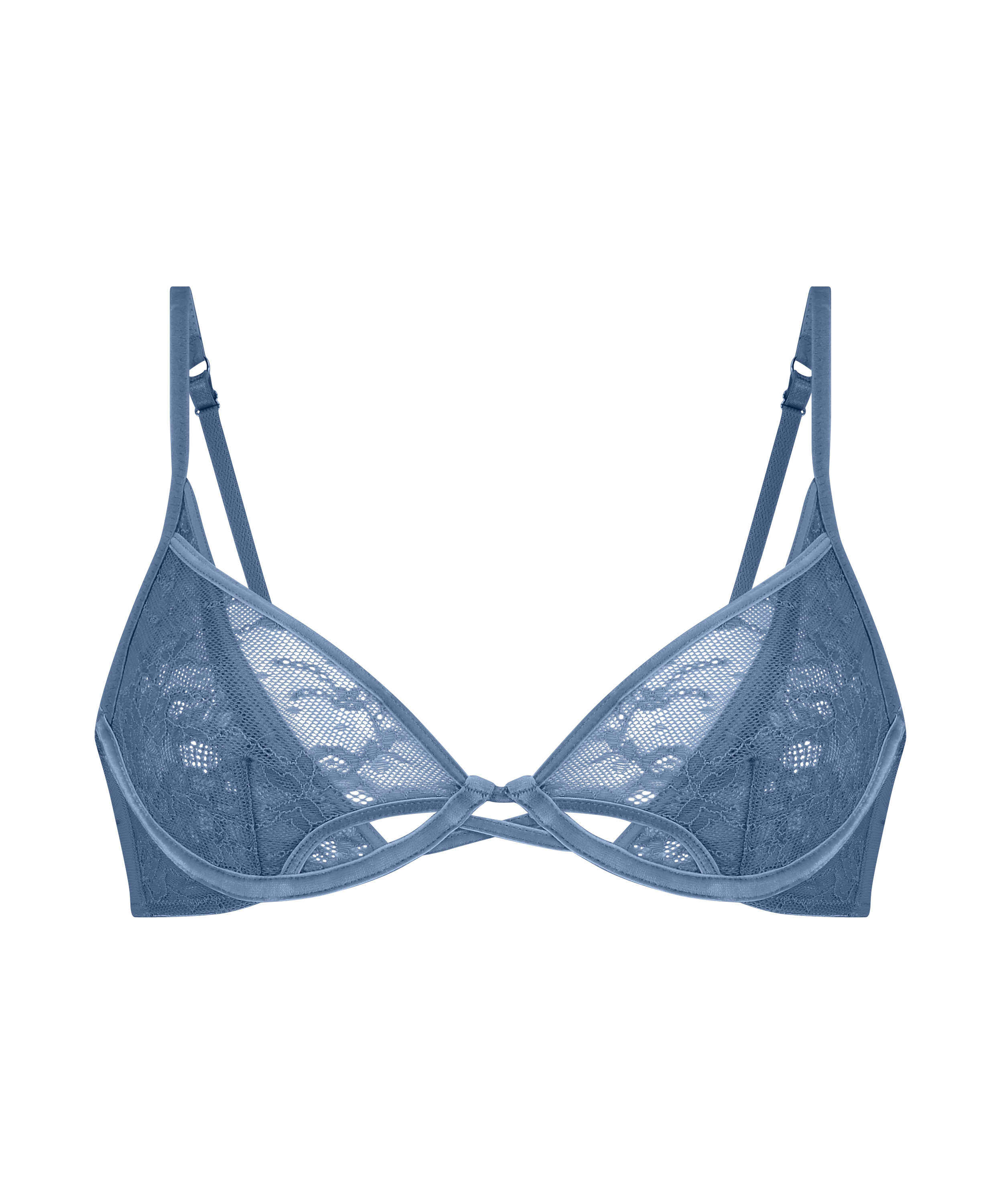 Molly Non-Padded Underwired Bra, Blue, main