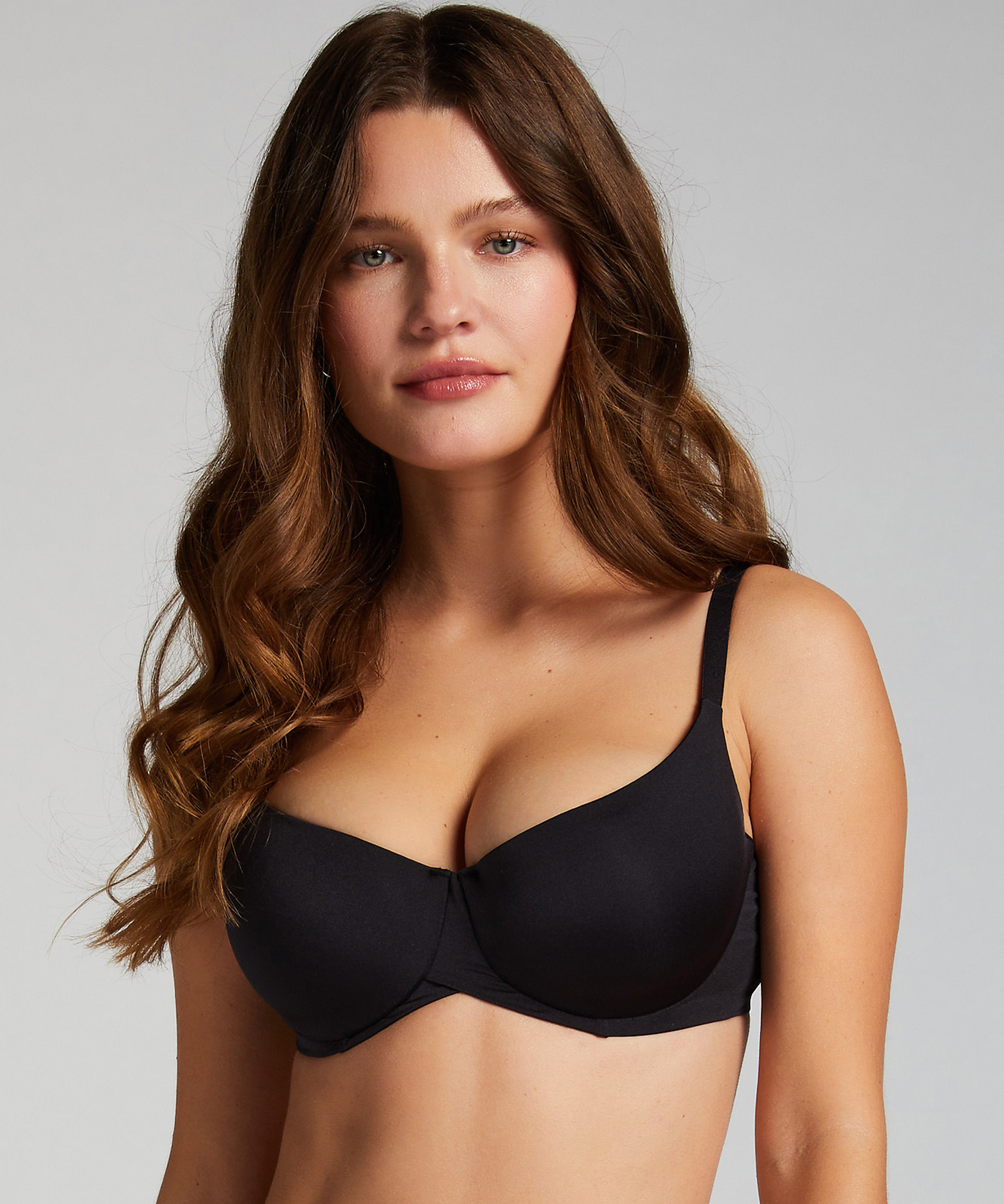 Smooth Padded Underwired Bra, Black, main
