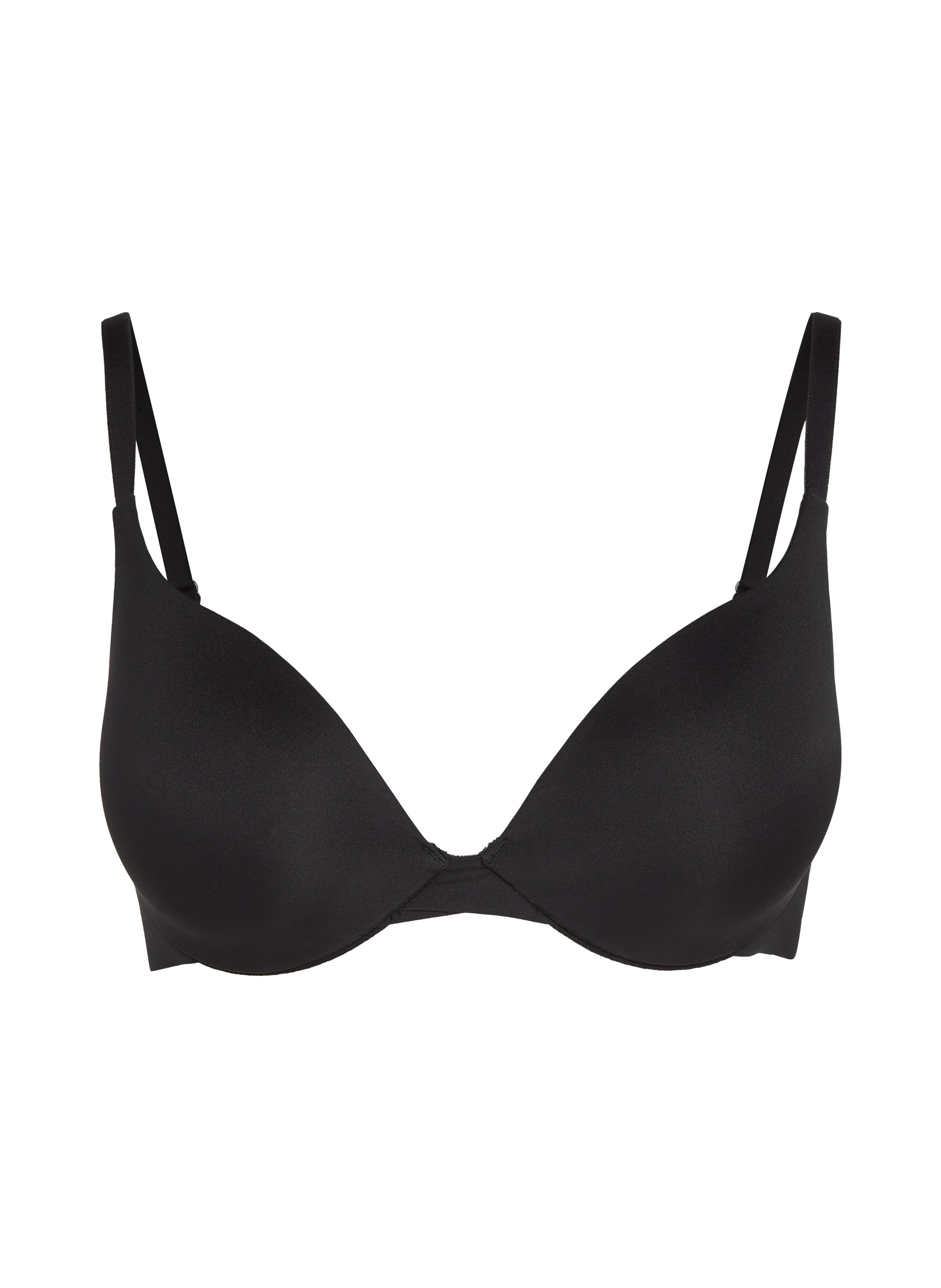 Smooth Padded Underwired Push-Up Bra, Black, main