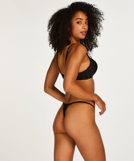 Elissa Padded Maximizer Underwired Bra, Black