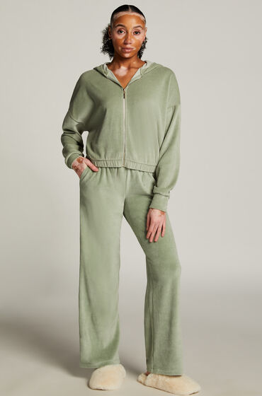 Hunkemoller Velours Pyjama Pants Green
