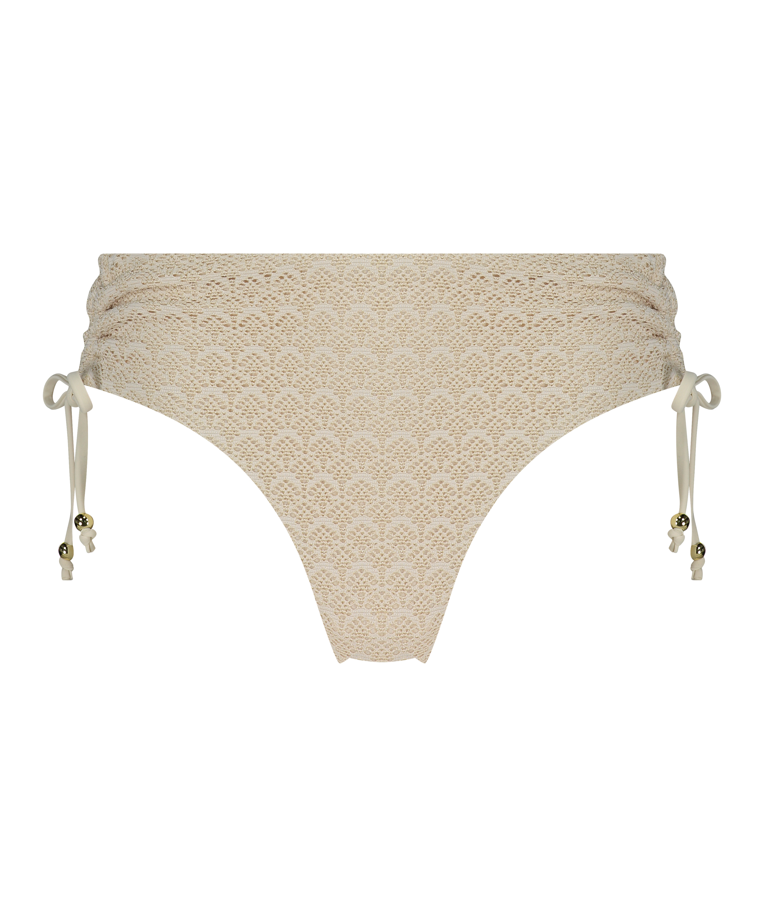 Crochet Bikini Bottoms, White, main
