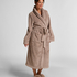 Fleece Bathrobe, Beige