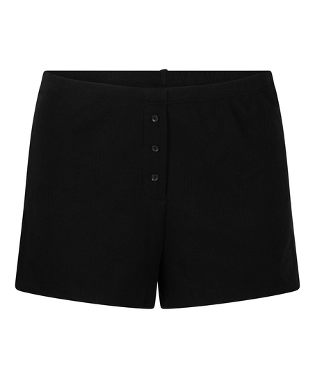 Pointelle shorts, Black