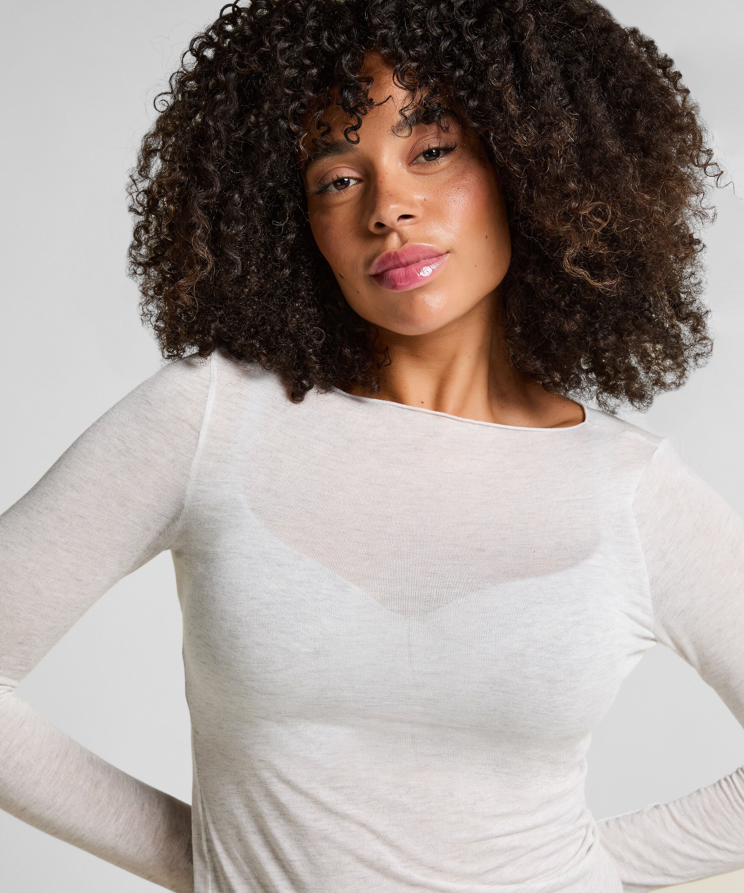 super soft Boatneck Shirt with Cashmere