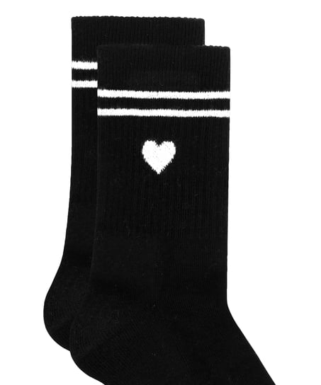 Cotton Crew Socks, Black