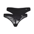 2-pack Angie Thongs, Black