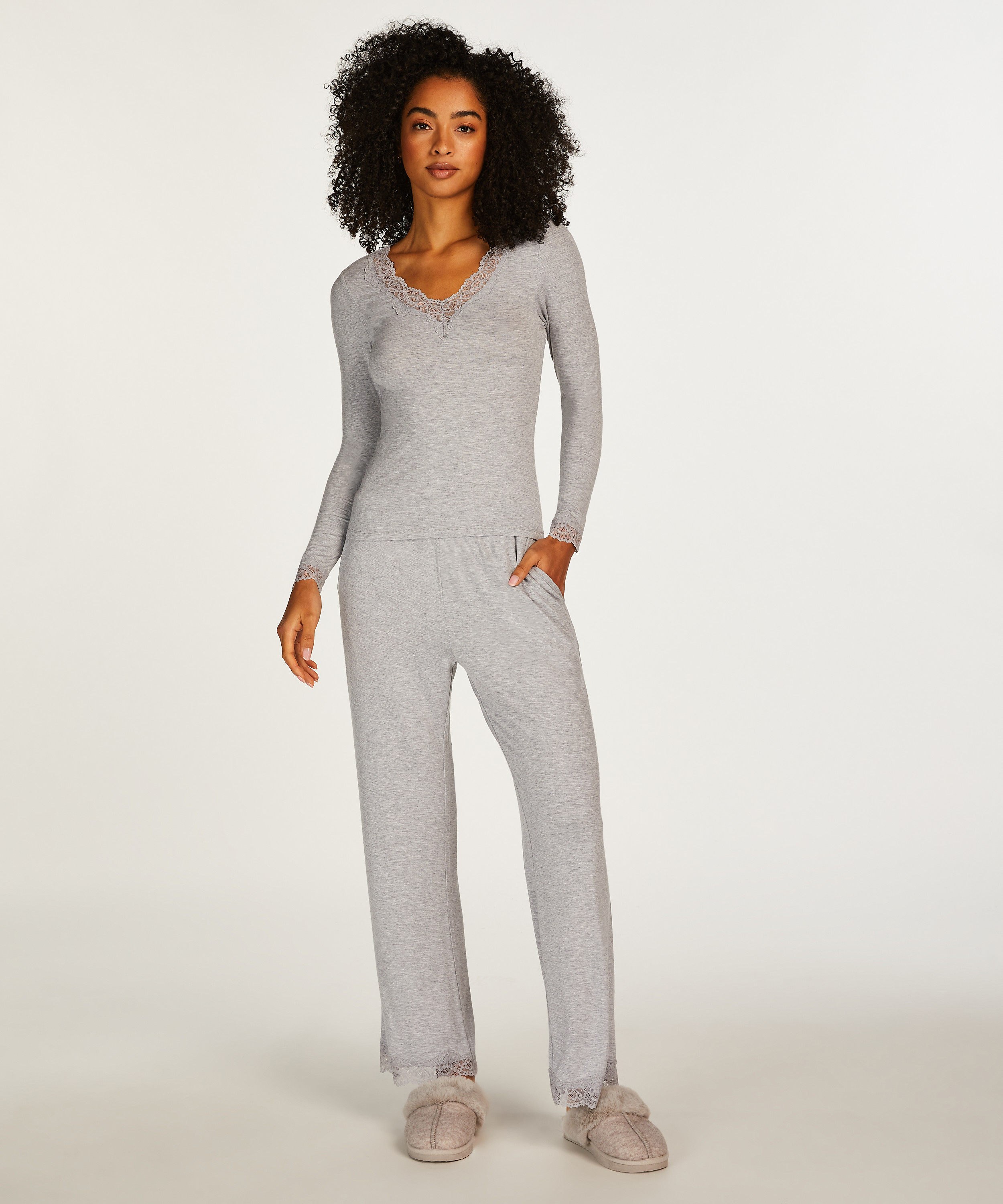 Pajama Set, Grey, main