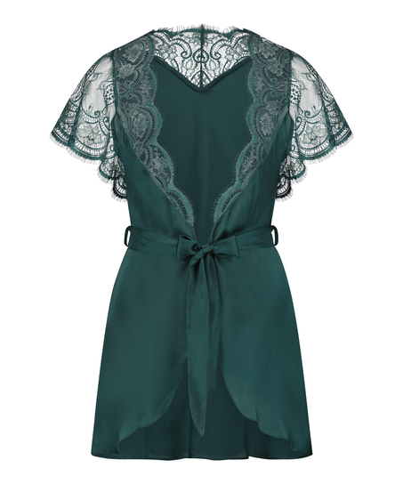 Coco satin kimono, Green