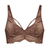 Raquel Non-Padded Underwired Longline Bra, Brown