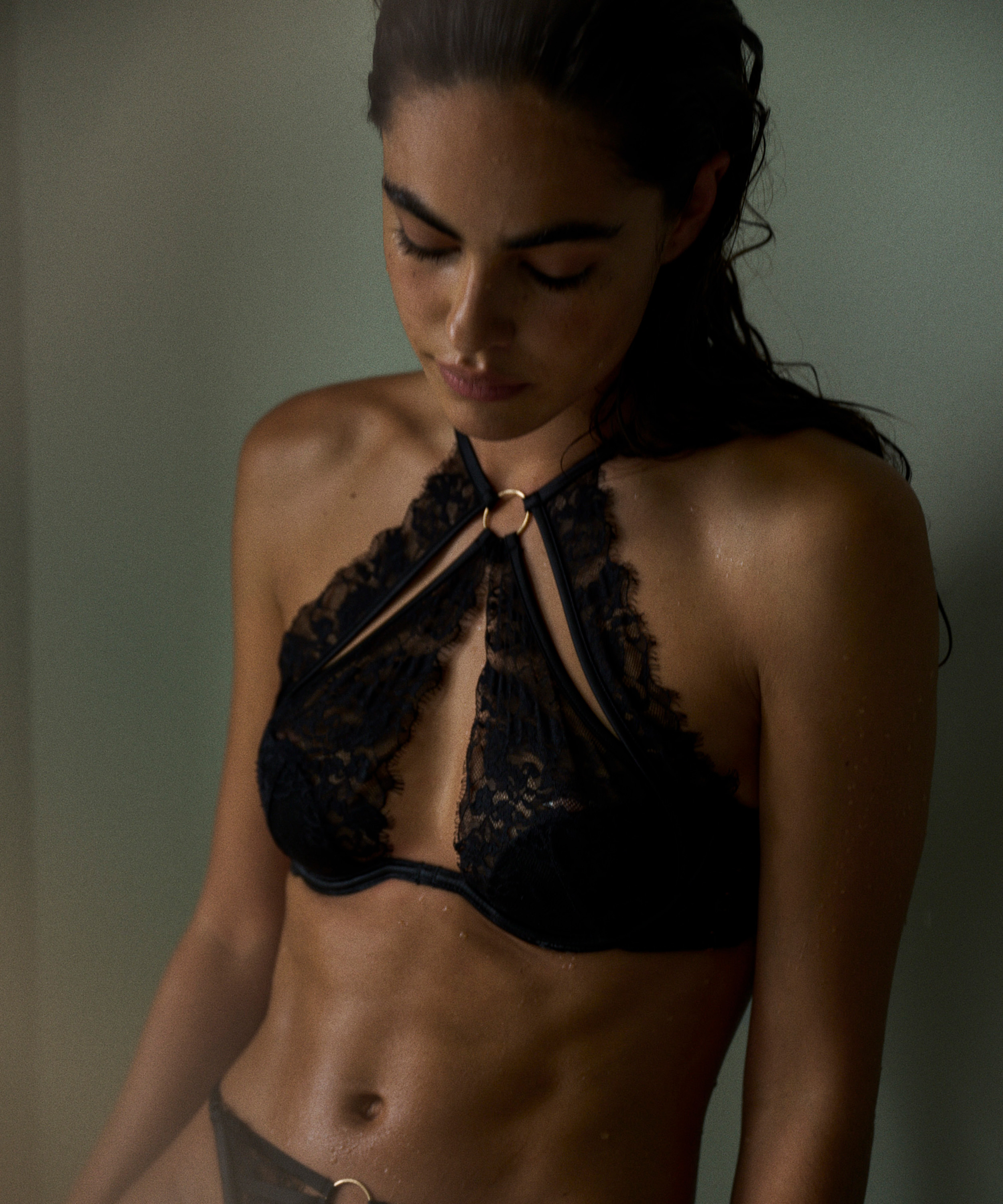 Nienke Padded Underwire Bra, Black, main