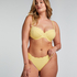 Scallop Padded Strapless Underwired Bikini Top Cup E +, Yellow