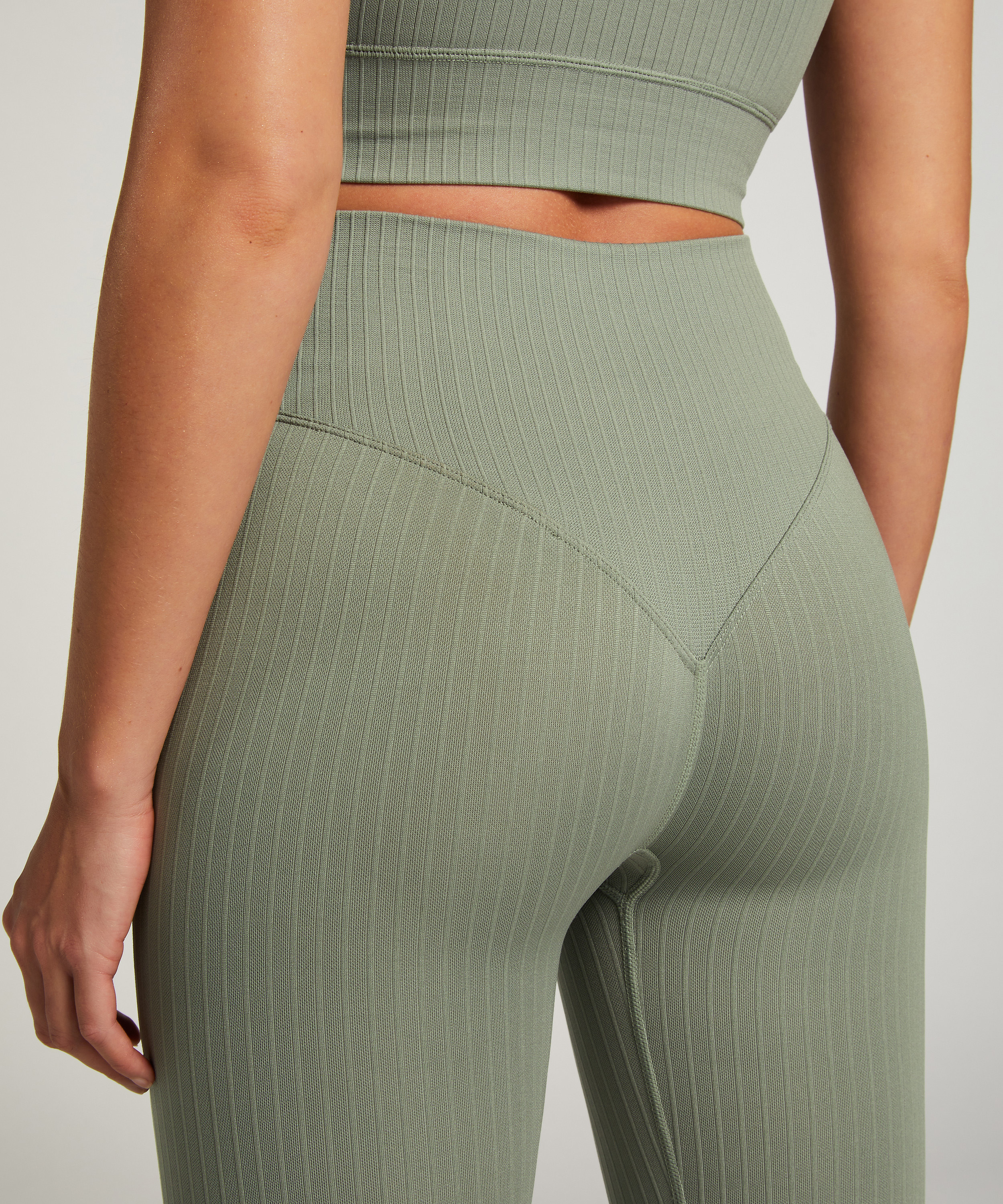 HKMX High waisted seamless sport legging, Green, main