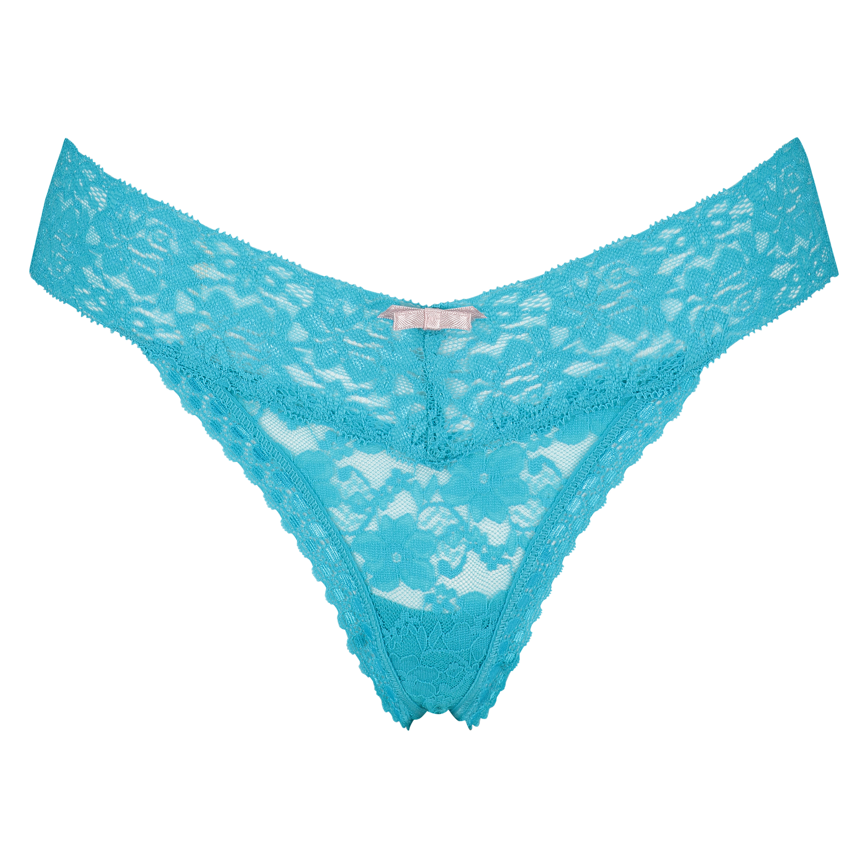 Floral Lace Thong, Blue, main