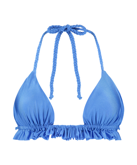 Suze Triangle Bikini Top, Blue
