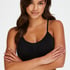 Rose seamless bralette, Black