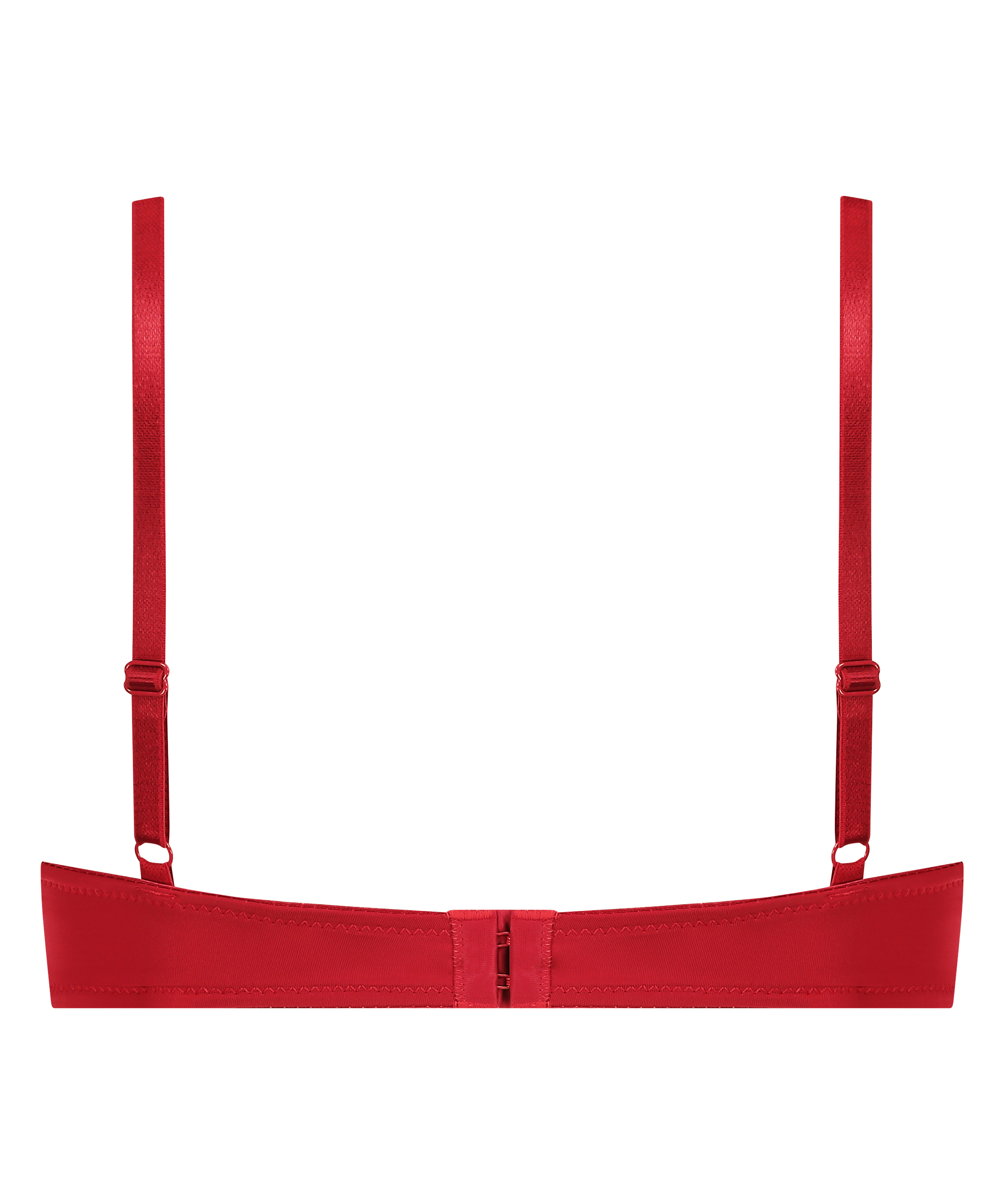 Plunge Padded Underwired Bra, Red, main