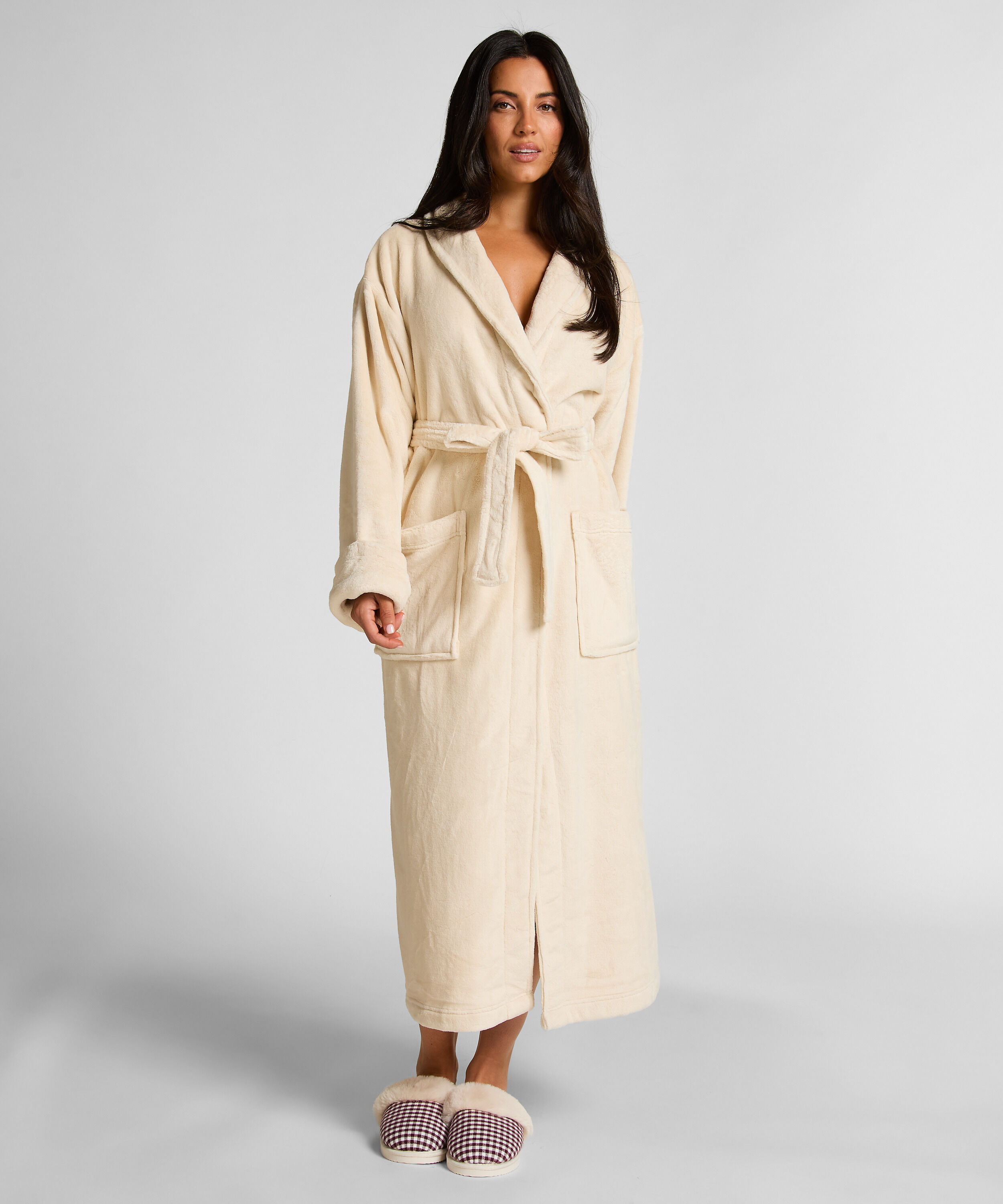 Soft Fleece Bathrobe, White Soft Fleece Bathrobe, White