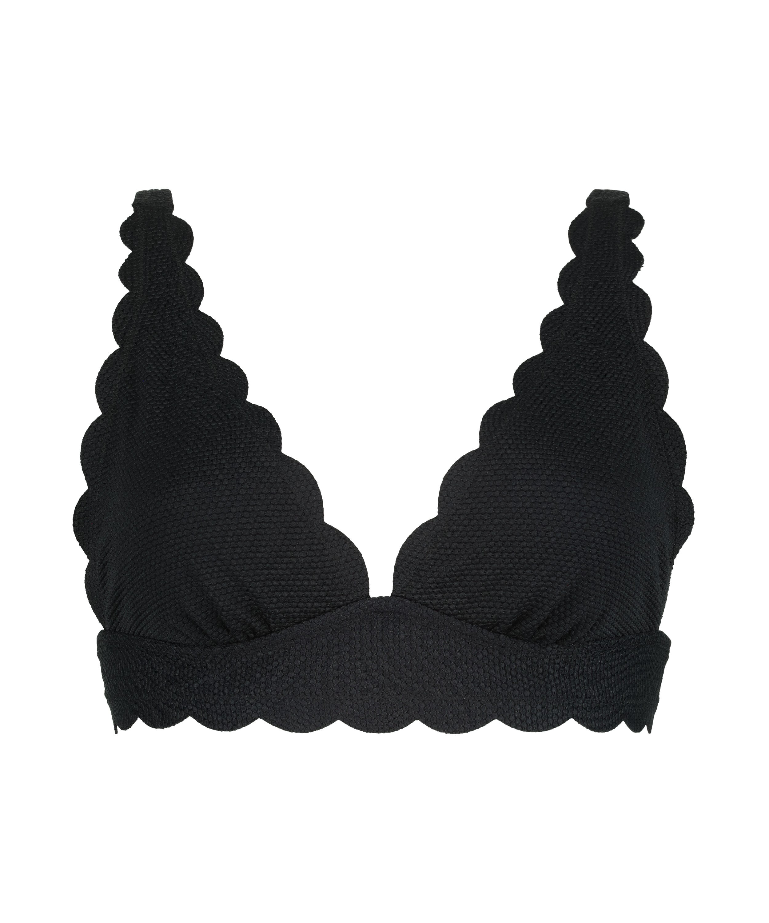 Scallop triangle bikini top