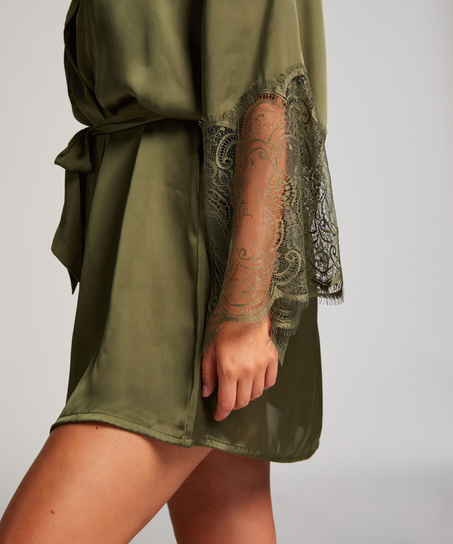 Satin Kimono, Green