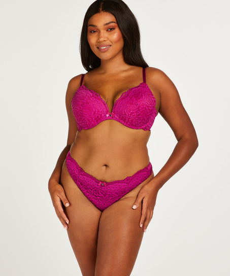 Rose padded push-up bra, Purple