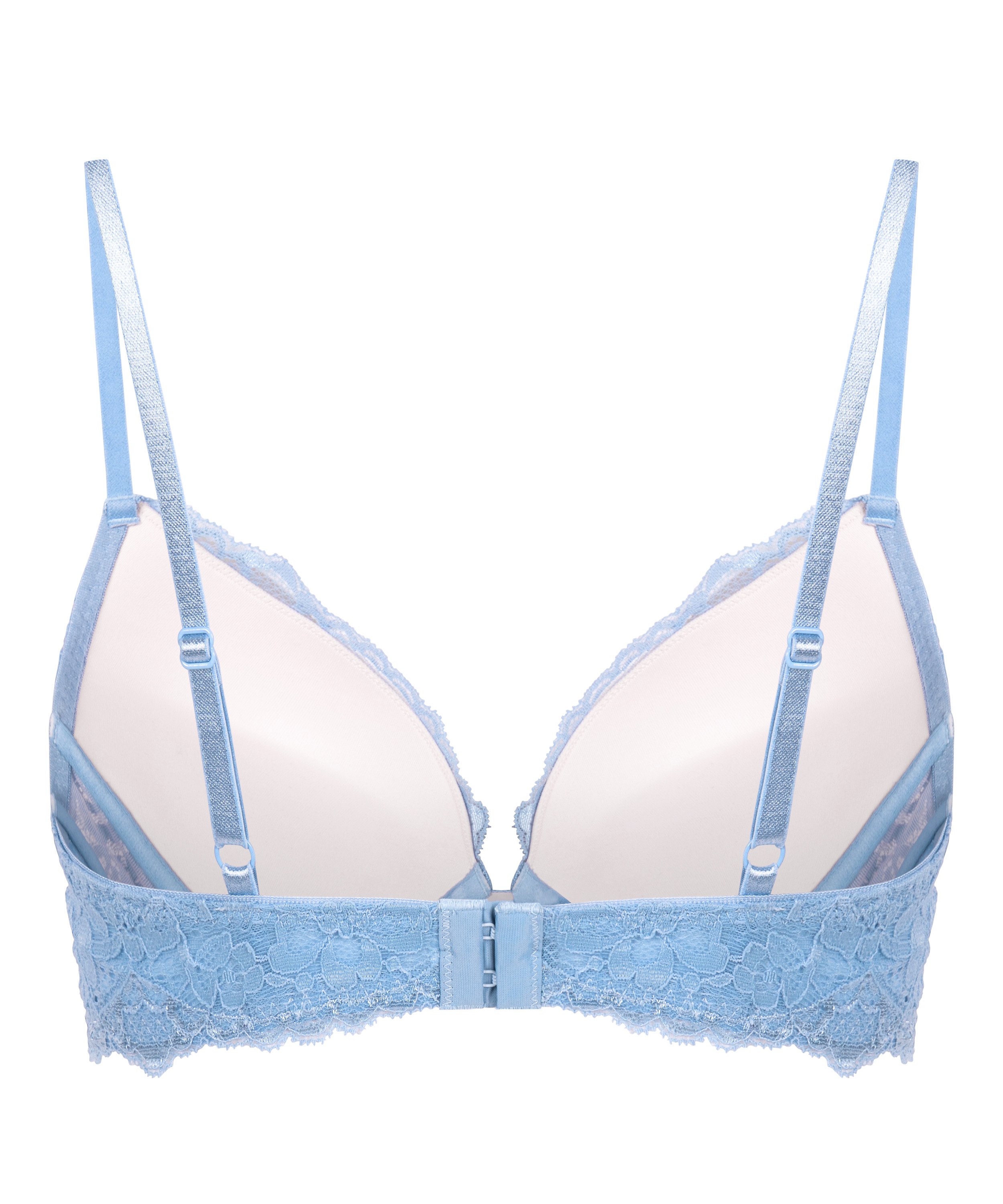 Marine Padded Underwired Push-Up Bra, Blue, main