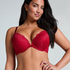 Marine Padded Underwired Push-Up Bra, Red