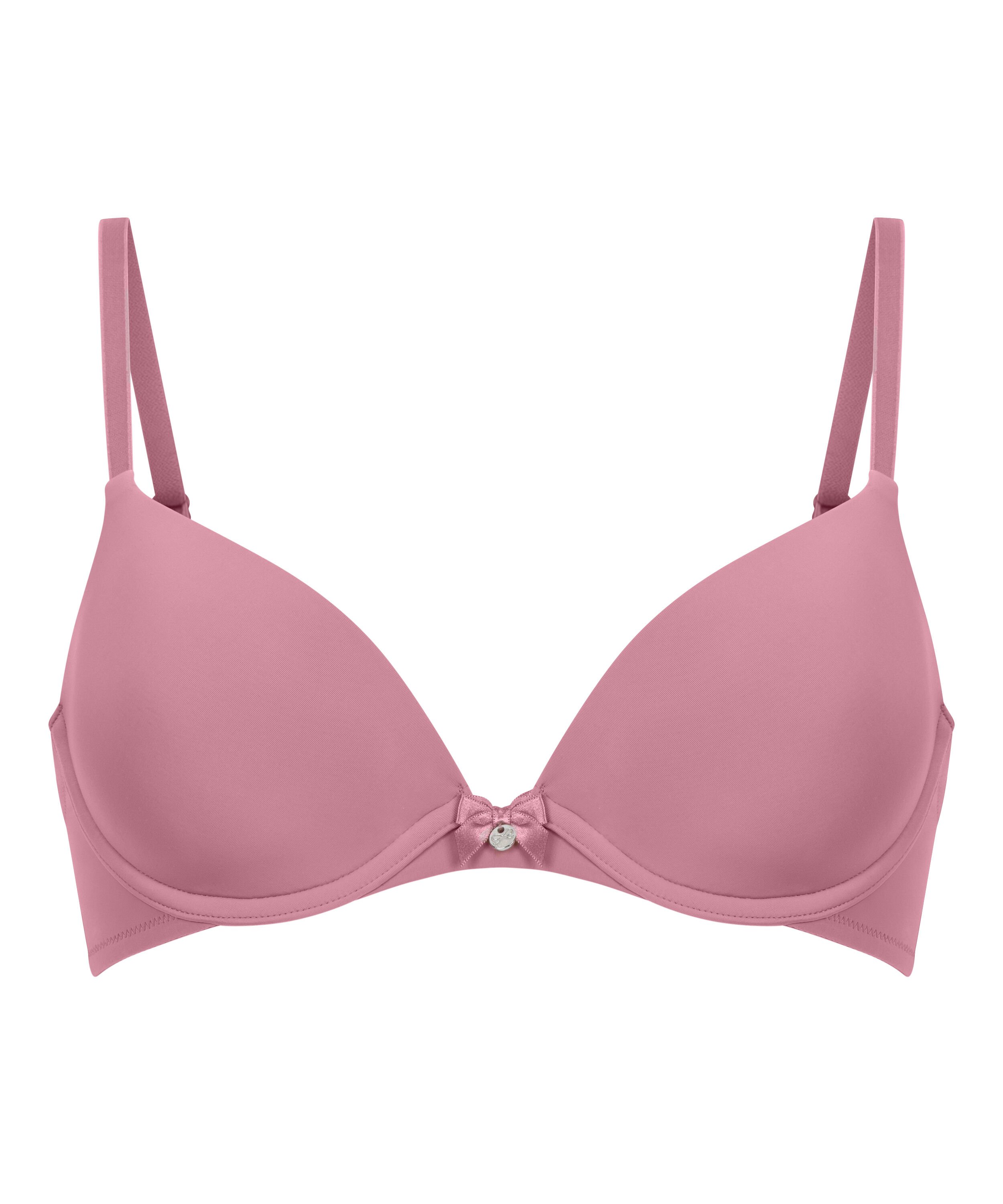 Plunge Padded Underwired Bra, Pink