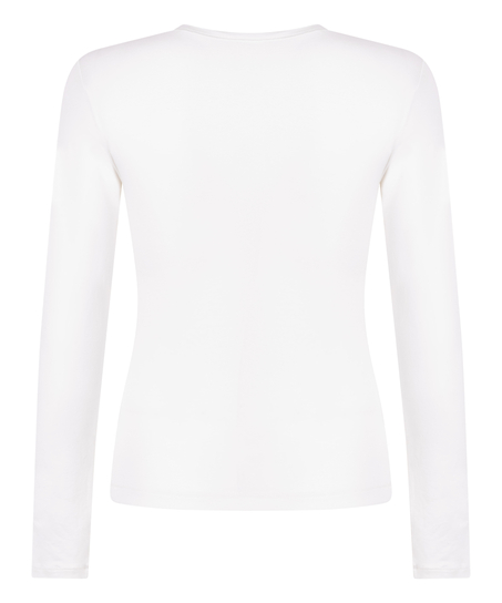 Longsleeved Shirt from Soft Cotton, White