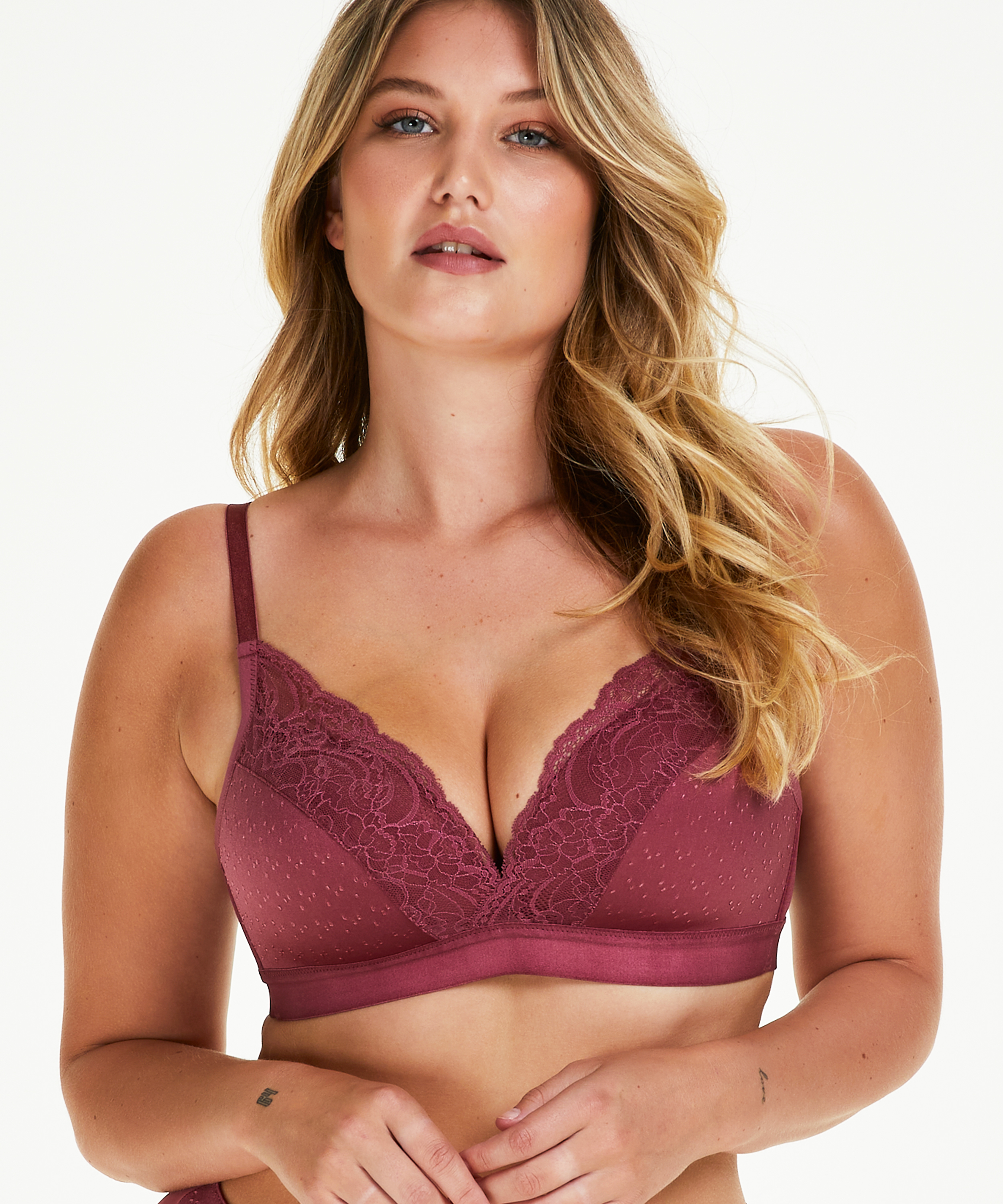 Sophie Padded Non-wired Bra, Red, main