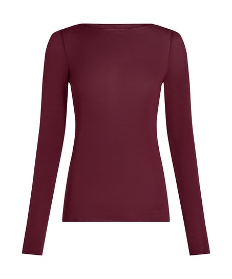 super soft Boatneck shirt with Cashmere, Purple