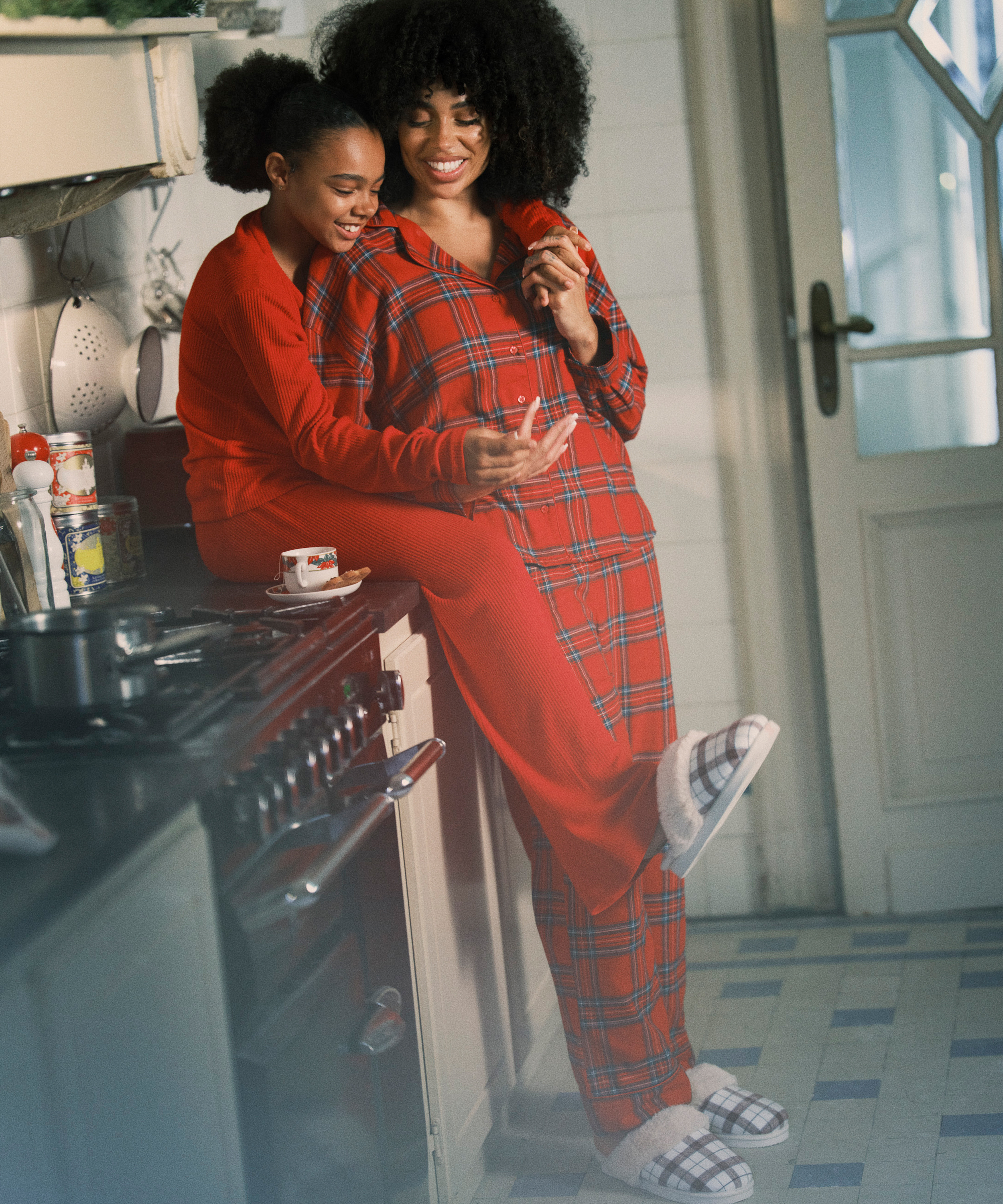 Brushed Jersey Trousers, Red, main