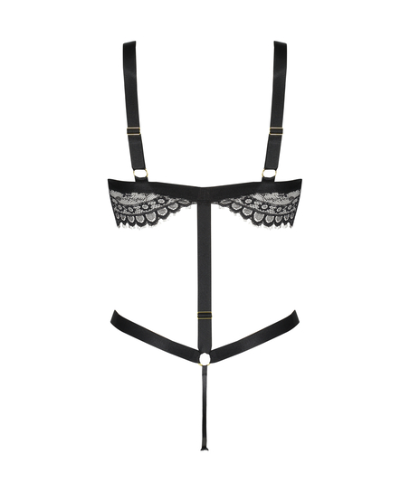 Ginger Open Crotch Body, Black