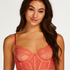 Emily Non-Padded Underwired Longline Bra, Orange