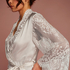 All-Over Lace Kimono, White