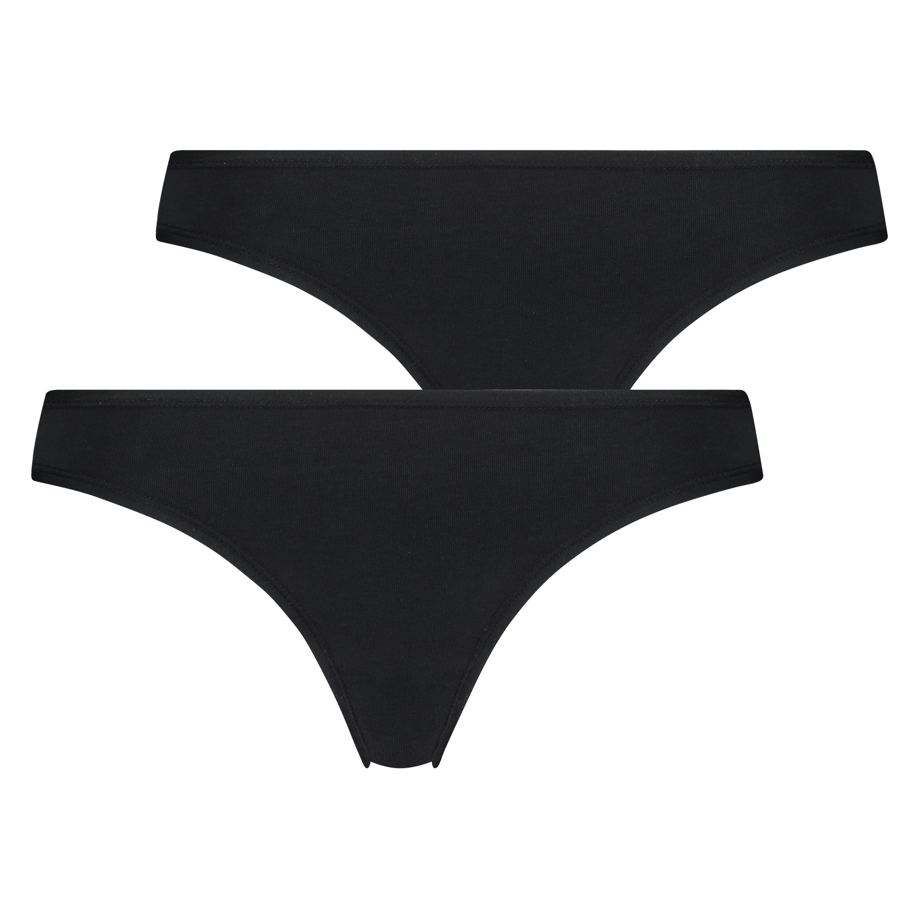 black cotton thongs