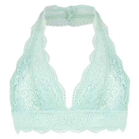 Halter Lace Bralette, Green