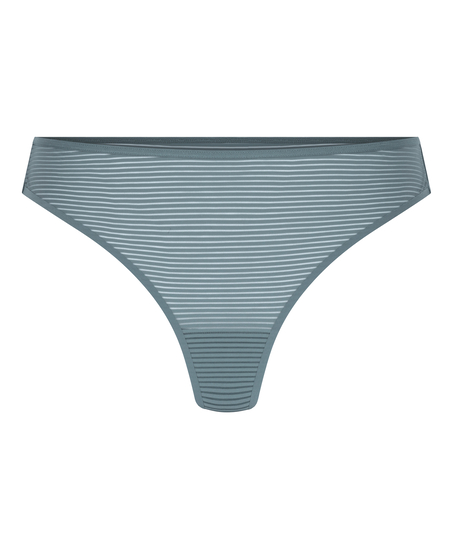 Invisible thong Stripe mesh, Grey