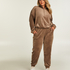 Tall Velours Jogging Bottoms, Brown