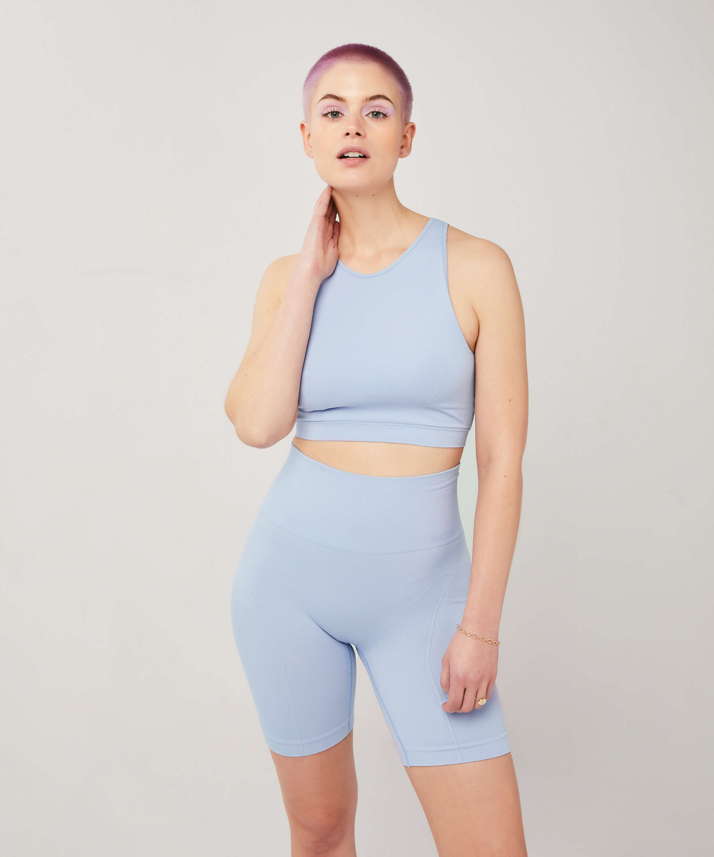 Bae Crop Top, Blue, main